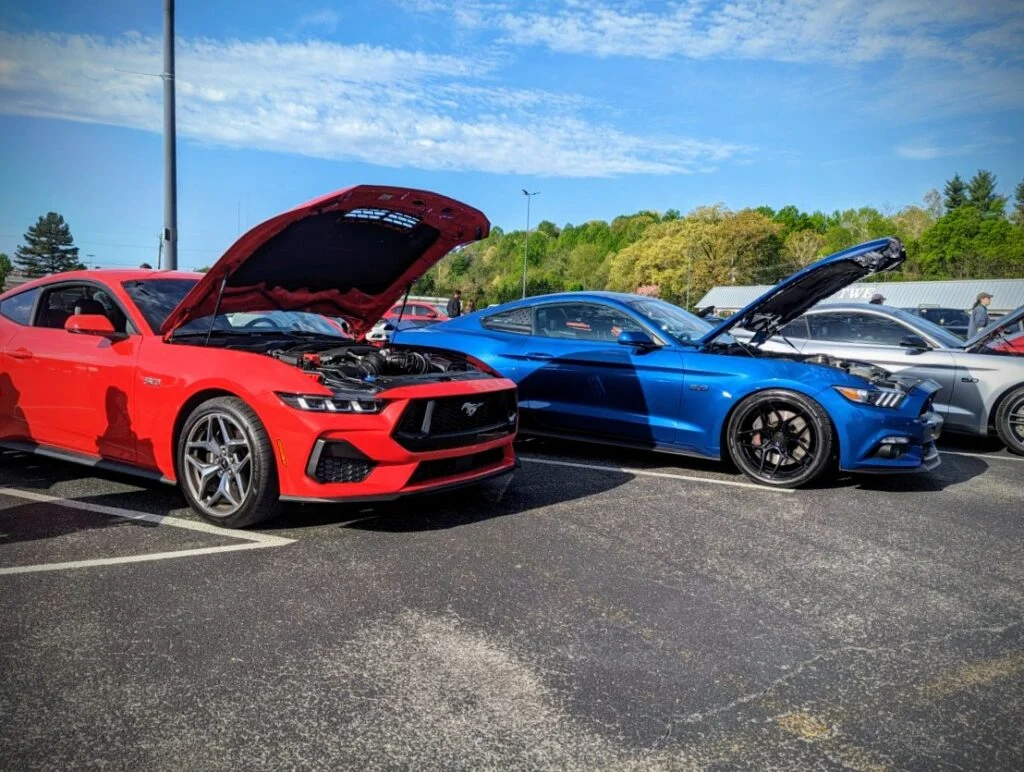 Ford Mustangs - Passenger’s side, front 3/4
