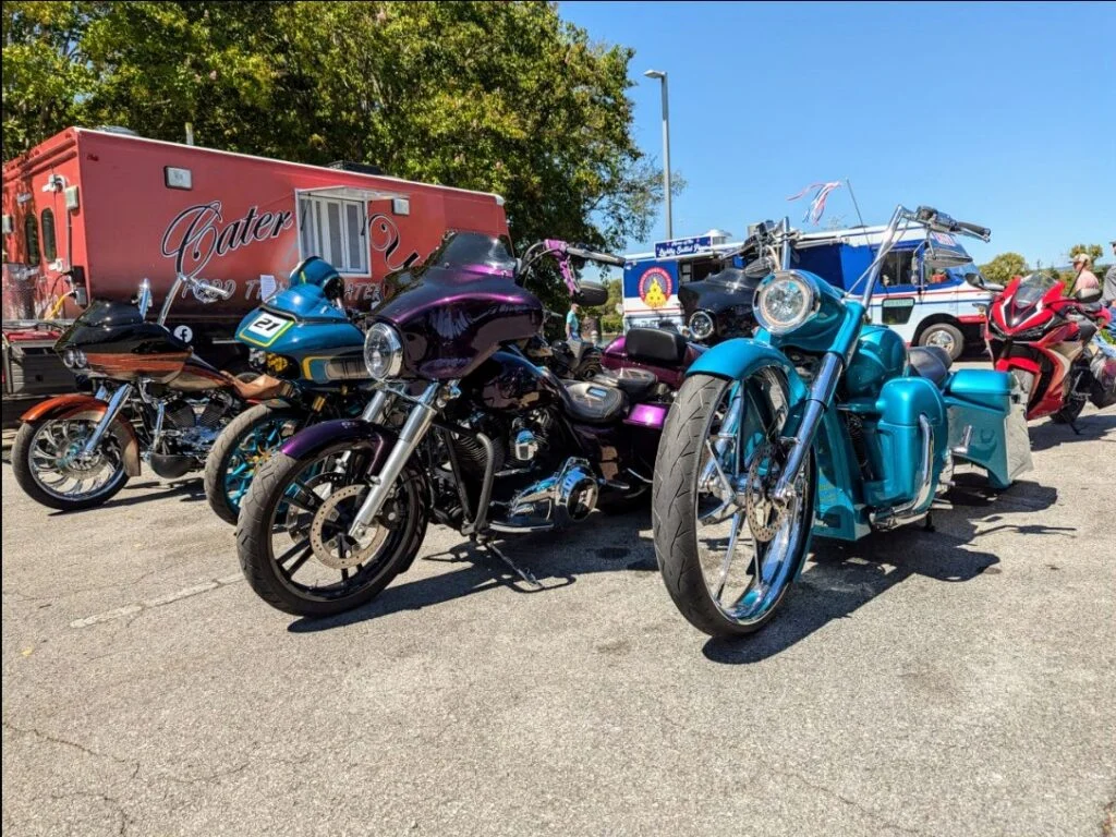 Various motorcycles - front 3/4